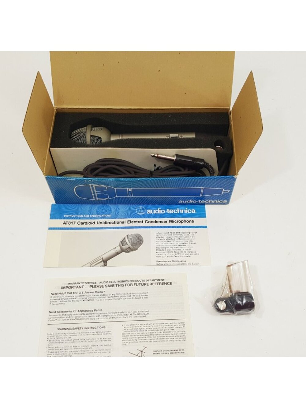 Audio-Technica AT817 Unidirectional Electret Condenser Studio Microphone Silver